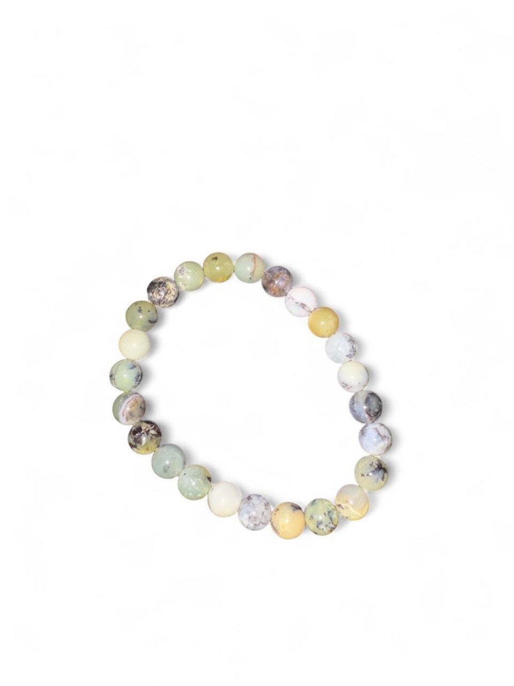 Pastel Green and Yellow Natural Stone Beaded Bracelet